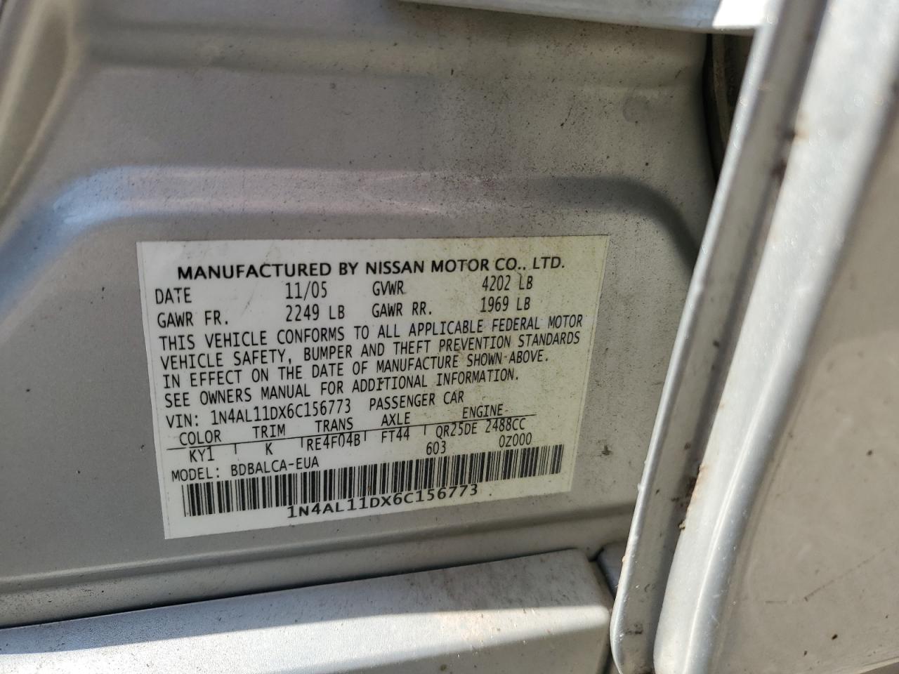 Nissan Altima S Image 6