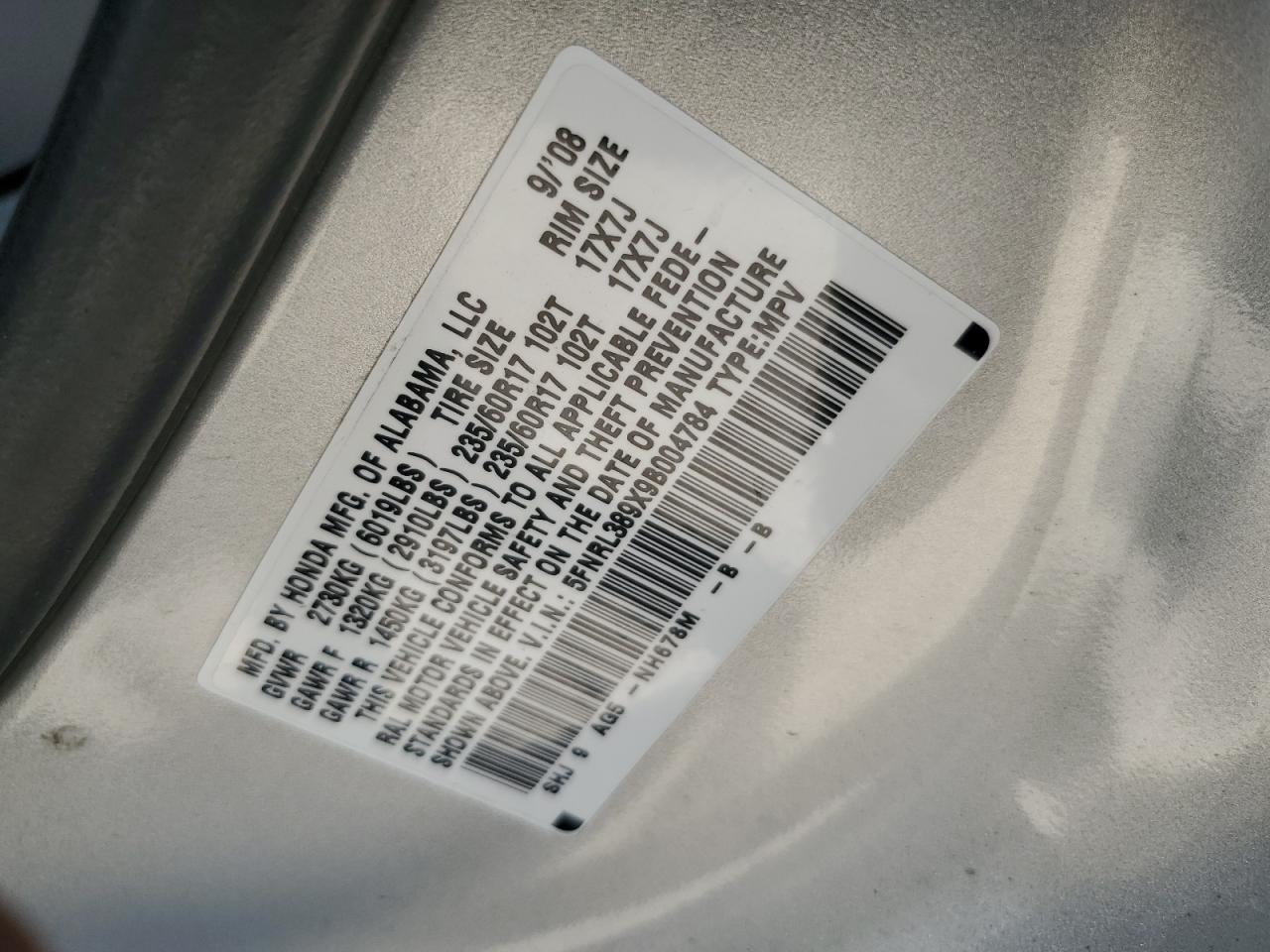 Honda Odyssey Touring Image 12