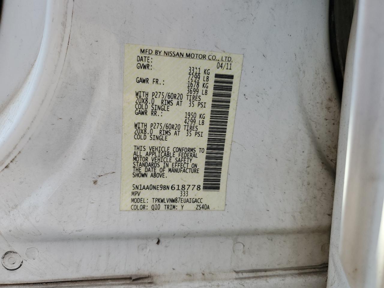 Nissan Armada Platinum Image 13