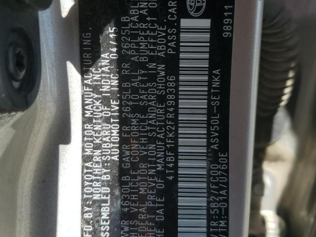 Toyota Camry Le Image 8