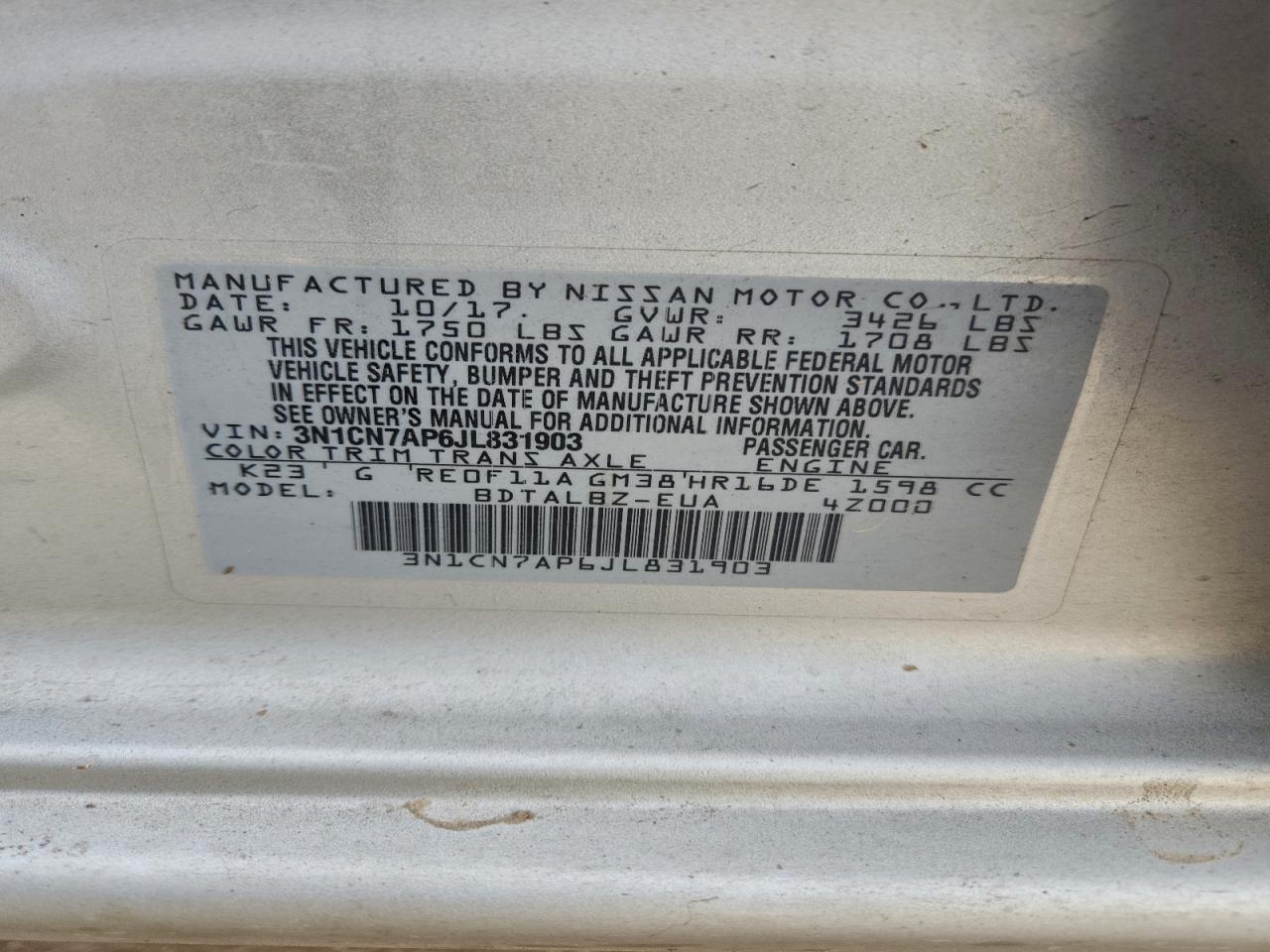 Nissan Versa S Image 6