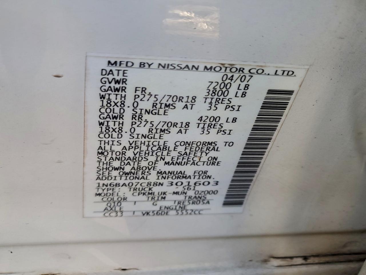 Nissan Titan Xe Image 10