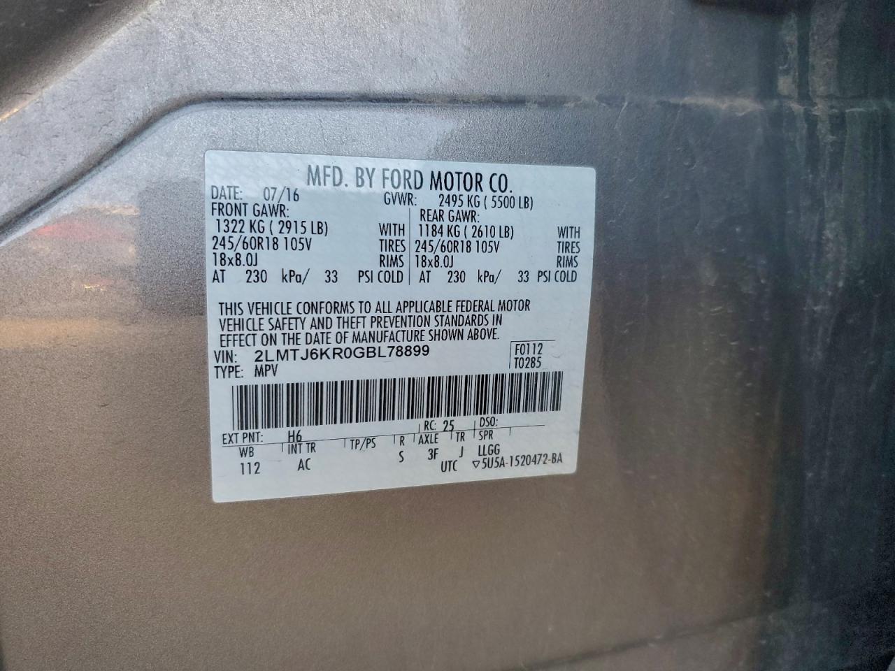 Lincoln MKX Select Image 12