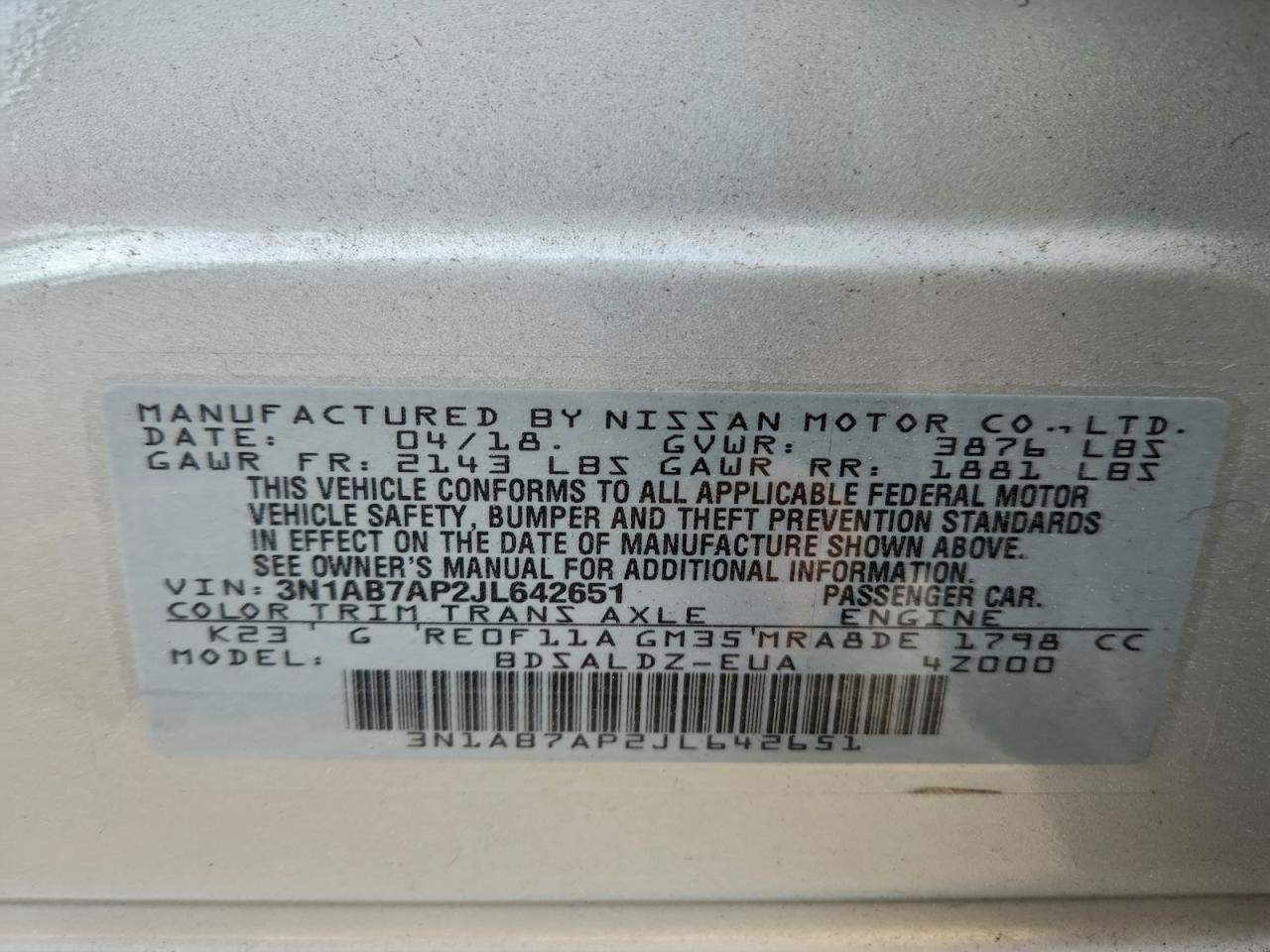 Nissan Sentra S Image 9