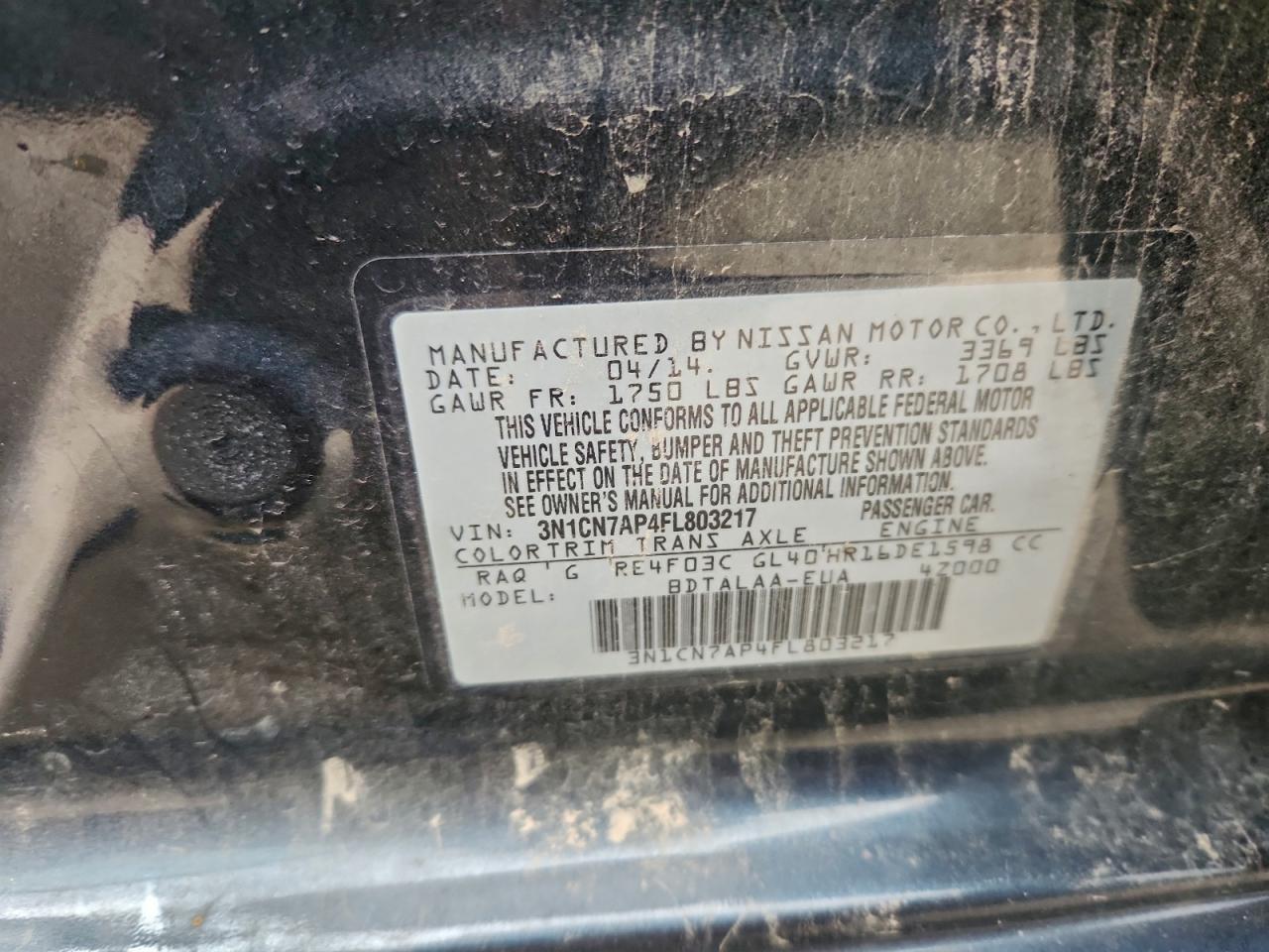 Nissan Versa S Image 8